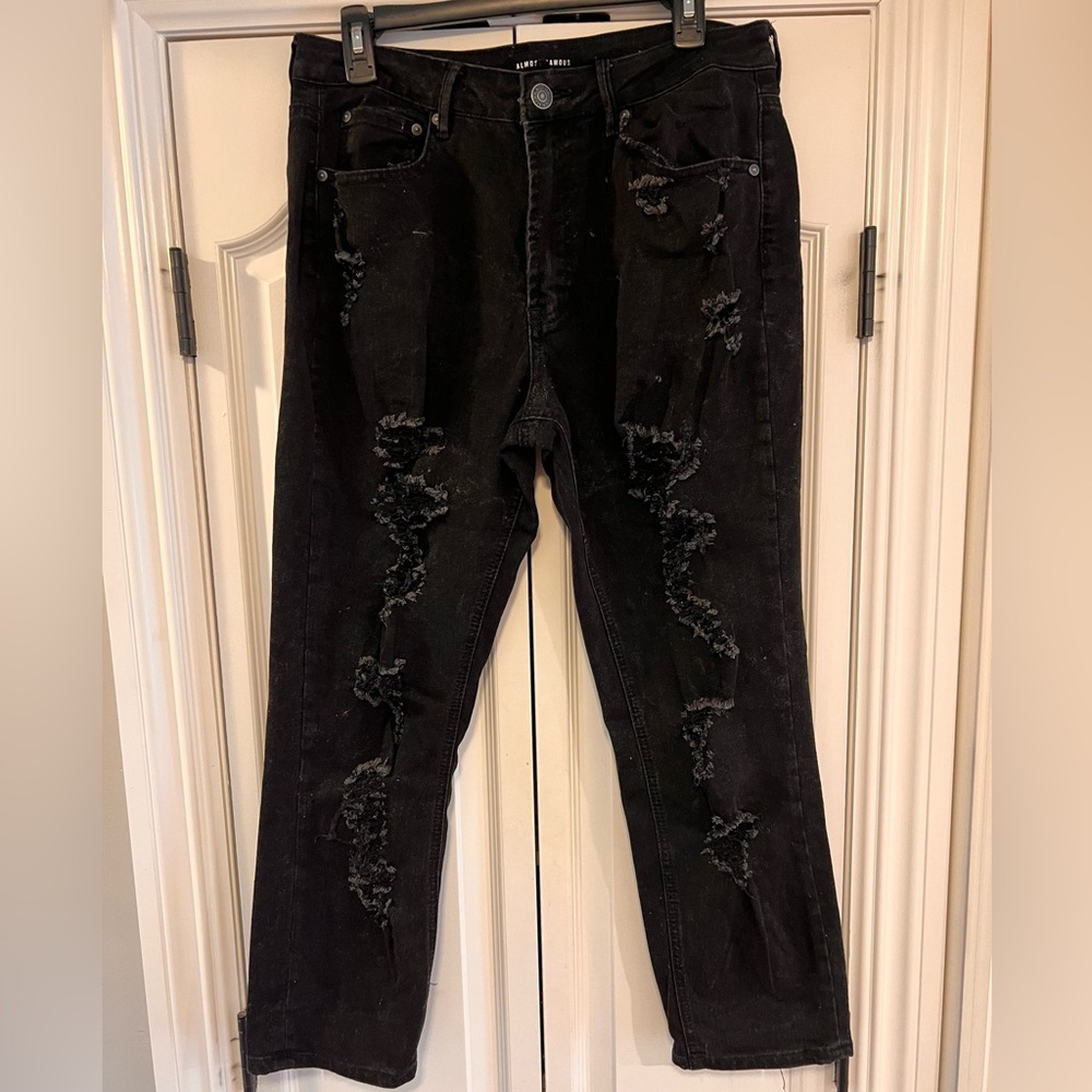 Black ripped jeans